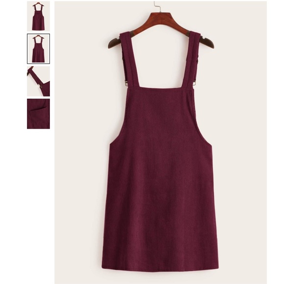 Pocket Front Corduroy Pinafore Dress - Picture 2 of 2